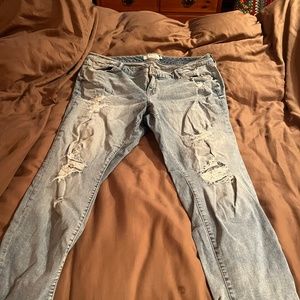 Torrid Size 20s distressed light wash jeans